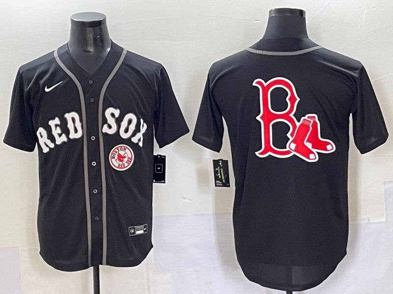 Men 2025 Boston Red Sox Blank Black Game Nike MLB Jersey style 7037